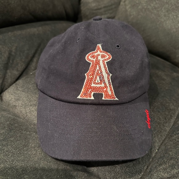 MLB Authentic Angels Baseball sequin dad hat 47 adjustable - Picture 3 of 7